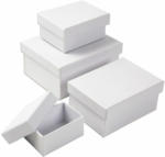 PAGRO DISKONT Pappboxen rechteckig 4 Stück weiß