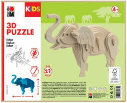 MARABU Kids Holzbastelset "Elefant" 27 Teile natur