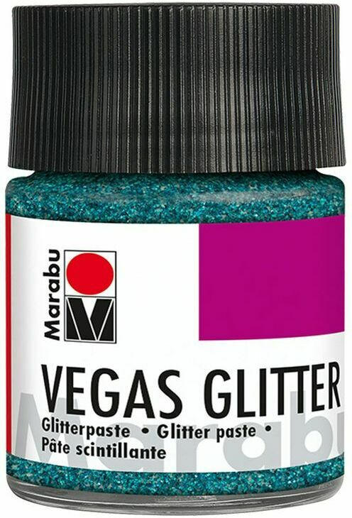 MARABU Glitterpaste ”Vegas Glitter” 50 ml aquablau