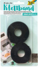 PAGRO DISKONT FOLIA Klettband selbstklebend 20 mm x 2 m schwarz