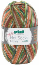 PAGRO DISKONT GRÜNDL Wolle ”Hot Socks Lazise” 150g rostbraun/grün/orange