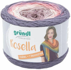 GRÜNDL Wolle ”Rosella” 200g mauve/weiß/rosa/lila