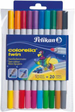 PAGRO DISKONT PELIKAN Fasermaler ”Colorella Twin” 10 Stück mehrere Farben