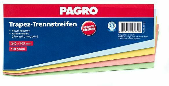 PAGRO Trapez-Trennstreifen 100 Stück mehrere Farben