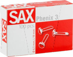 SAX Rundkopfklammern ”Phenix 3” 6,5 mm aus Messing 100 Stück