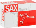 PAGRO DISKONT SAX Rundkopfklammern ”Phenix 6” 28,5 mm aus Messing 100 Stück