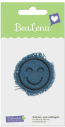 BEALENA Applikation ”Jeans-Smiley” blau