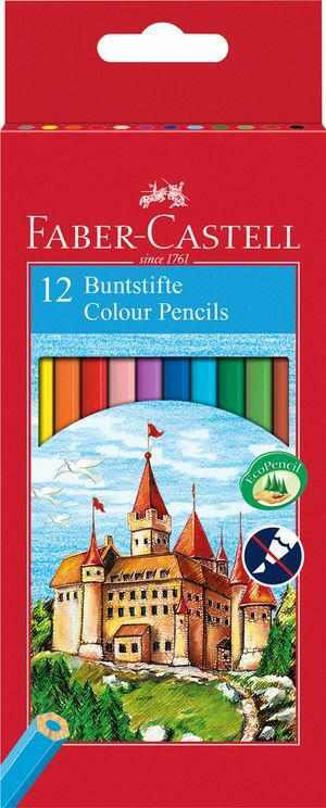 FABER-CASTELL Buntstifte 12 Stück mehrere Farben