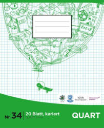 PAGRO Heft Quart 20 Blatt kariert