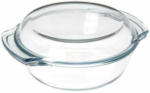 PAGRO DISKONT Ofenschale mit Deckel aus Glas 2,4 Liter transparent