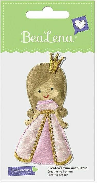 BEALENA Applikation ”Prinzessin” 5 x 9 cm rosa