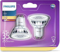 PHILIPS LED-Spot GU10 3,5 Watt warmweiß 2 Stück