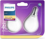 PAGRO DISKONT PHILIPS LED-Lampe in Tropfenform E14 4,3 Watt matt 2 Stück