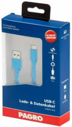 PAGRO Lade & Datenkabel USB-C 2 m hellblau