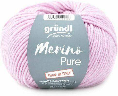 GRÜNDL Wolle "Merino Pure" 50g hellrosa