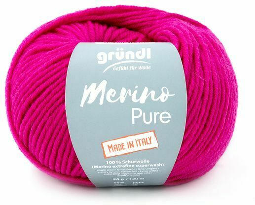 GRÜNDL Wolle "Merino Pure" 50g fuchsia