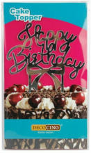 PAGRO DISKONT Cake Topper "Happy Birthday" silber