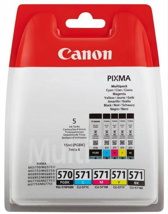 Canon Ink Multi Pack PGI570 PGBK CLI571 C|M|Y|BK je 7ml