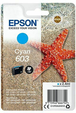 Epson Singlepack Ink Nr.603 cyan T03U2