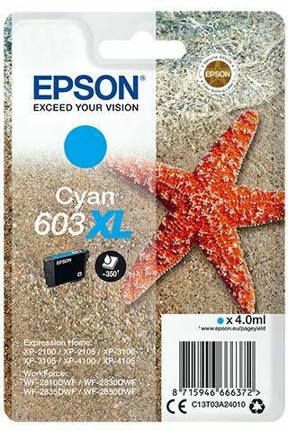 Epson Singlepack Ink Nr.603XL cyan T03A2