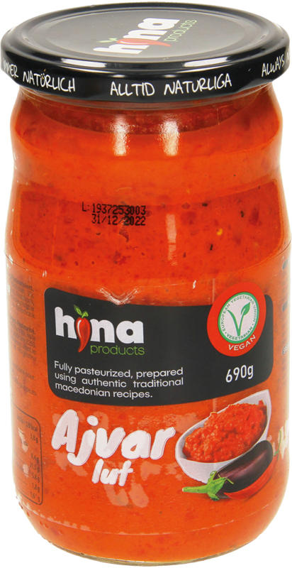 Ajvar, pikant, Gemüsezubereitung, pasteurisiert