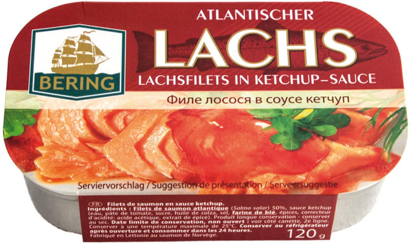 Lachsfilets in Ketchup-Sauce