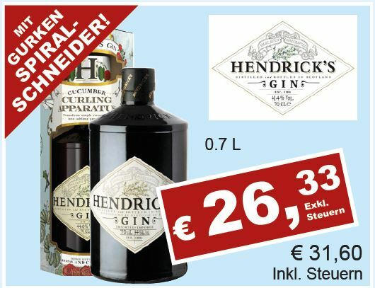 Hendricks Gin inkl. Gurgenspiralschneider
