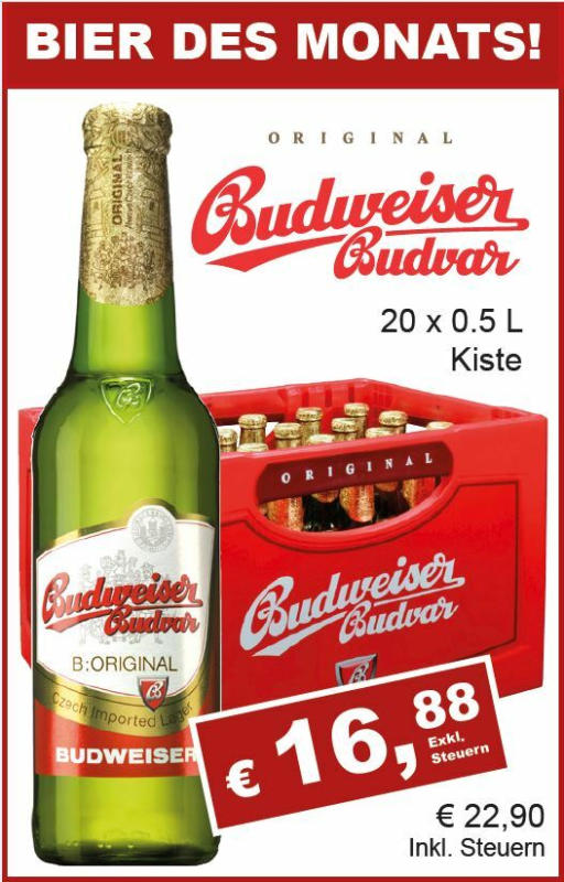Budweiser 20x0,5l