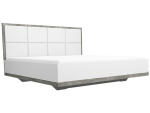 Bett CONCRETE 160x200cm Dekor weiss, grau schattiert