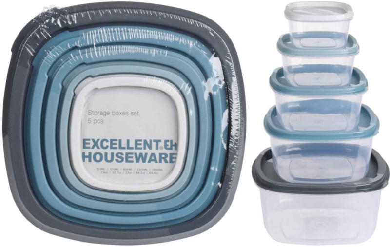 Set di contenitori da frigo, 10 pezzi -