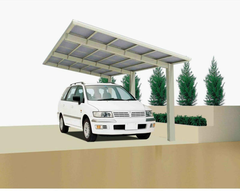 Carport Alu „Linea 170“ Edelstahl-LookSB