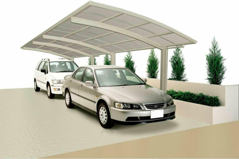 Carport Alu „Portoforte 80 Tandem“ Edelstahl-Look Edelstahl | 100 kg/m²