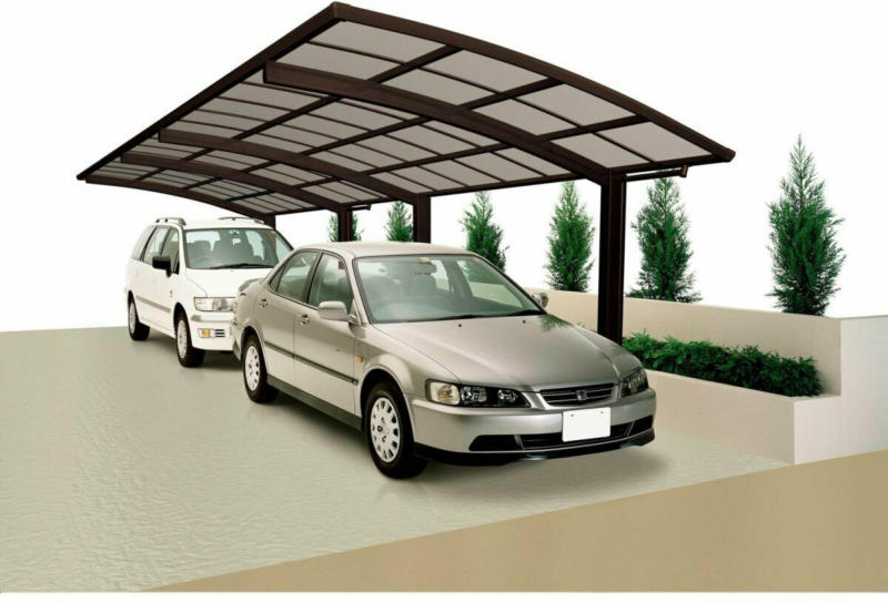 Carport Alu „Portoforte 80 Tandem“ Mattbraun Mattbraun | 100 kg/m²
