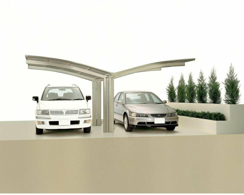 Carport Alu „Portoforte 80 Y-Ausführung“ Edelstahl-Look Edelstahl | 4954 cm