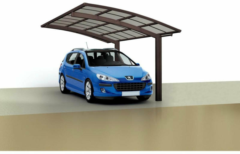 Carport Alu „Portoforte 80“ Mattbraun SB