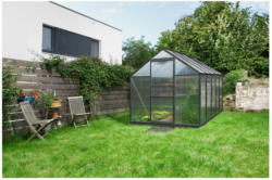 Gewächshaus „Venus 6200“, 6,2m², 4mm, Hohlkammerplatten, anthrazit schwarz | 6,2 m² | Hohlkammerplatten | 4 mm