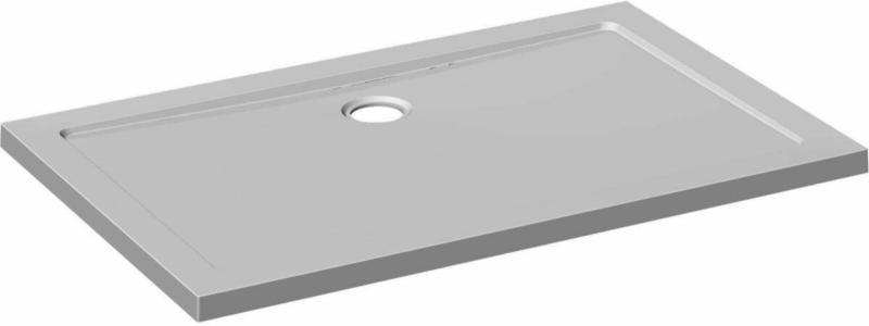 Duschwanne viereckig, 90x120 cm, weiß, Front + Bein + Drain 900x1200x16 mm