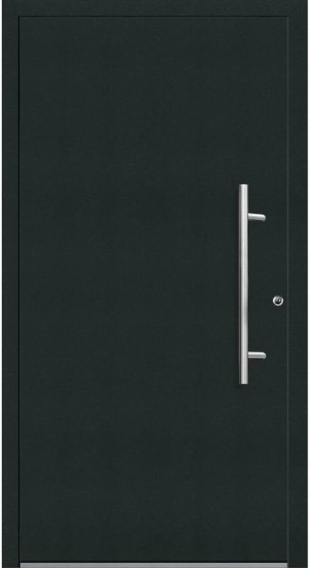 Aluminium Sicherheits-Haustür „Latina Exklusiv“, 75mm, anthrazit, 110x210 cm, Anschlag rechts, RC2-zertifiziert, inkl. Griffset rechts