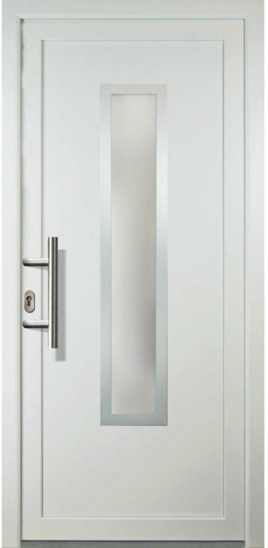 Haustür „JM Signum“ Exklusiv PVC Mod. 32 weiß/weiß, Anschlag links, 98x208 cm Links