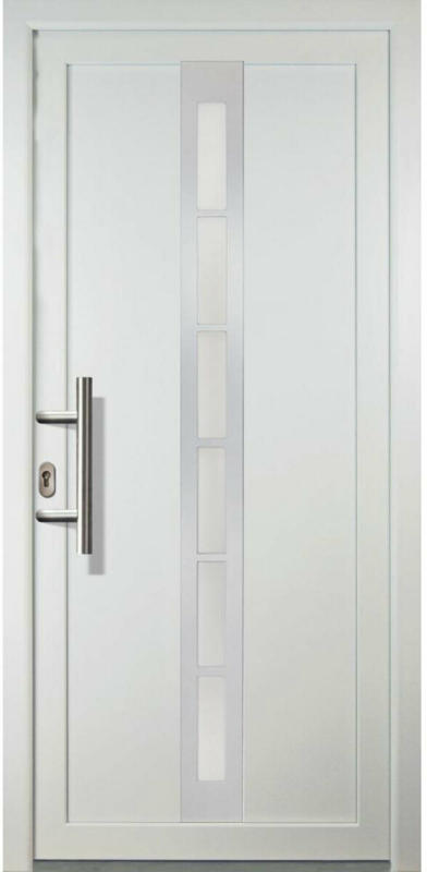 Haustür „JM Signum“ Aluminium PVC Mod. 38, weiß/weiß, Anschlag links, 98x200 cm Links