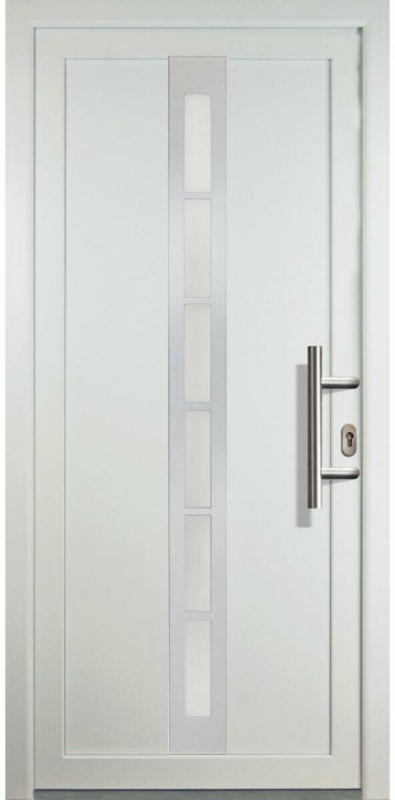 Haustür „JM Signum“ Aluminium PVC Mod. 38, weiß/weiß, Anschlag rechts, 98x200 cm rechts