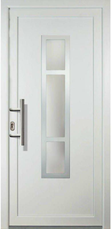 Haustür „JM Signum“ Aluminium Mod. 87, weiß/weiß, Anschlag links, 98x208 cm Links