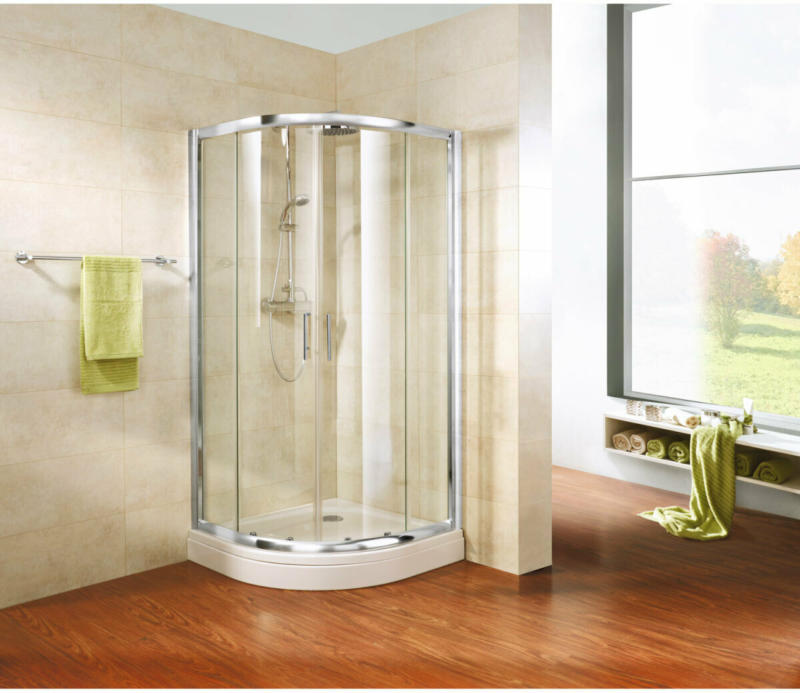 Runddusche „Kristall Trend II“, Radius 550 mm, 185x90 cm