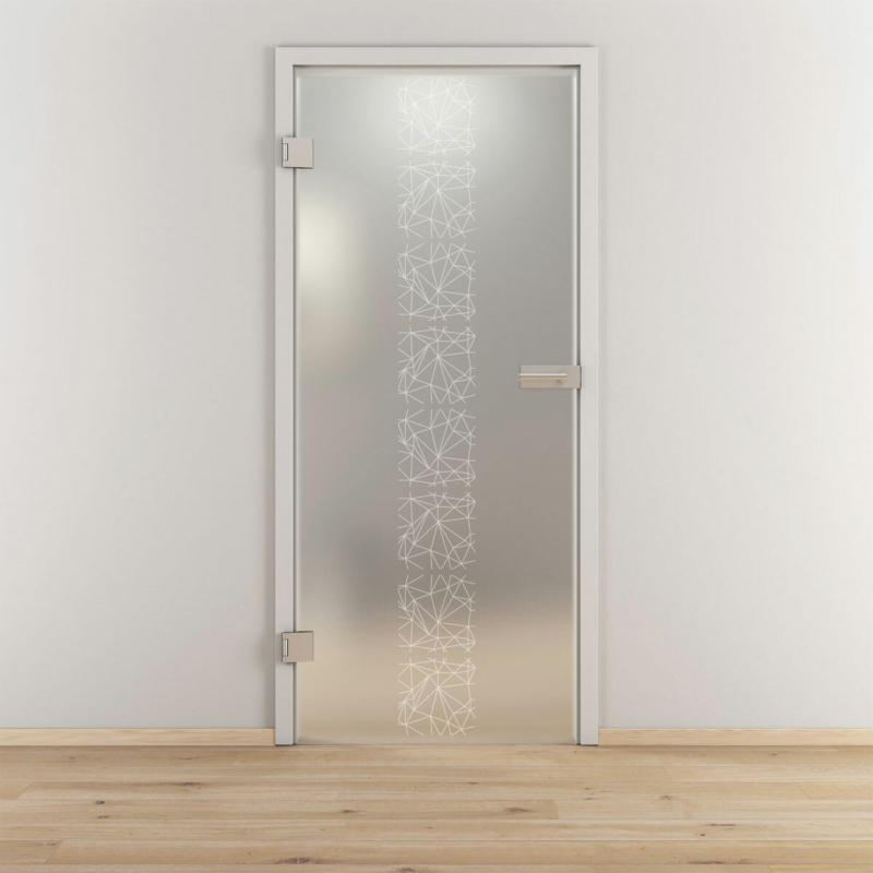 Glasdrehtür „NOVA 504“, mattiert, 70,9x197,2cm , Links 70,9 cm | links