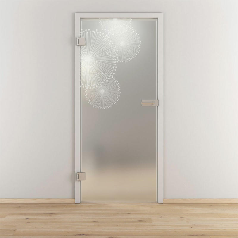 Glasdrehtür „NOVA 507“, mattiert, 83,4x197,2cm , Links 83,4 cm | links