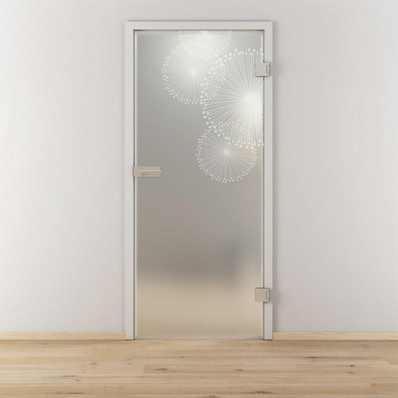 Glasdrehtür „NOVA 507“, mattiert, 70,9x197,2 cm, Rechts 70,9 cm | rechts