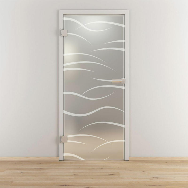 Glasdrehtür „NOVA 540“, mattiert, 70,9x197,2cm , Links 70,9 cm | links