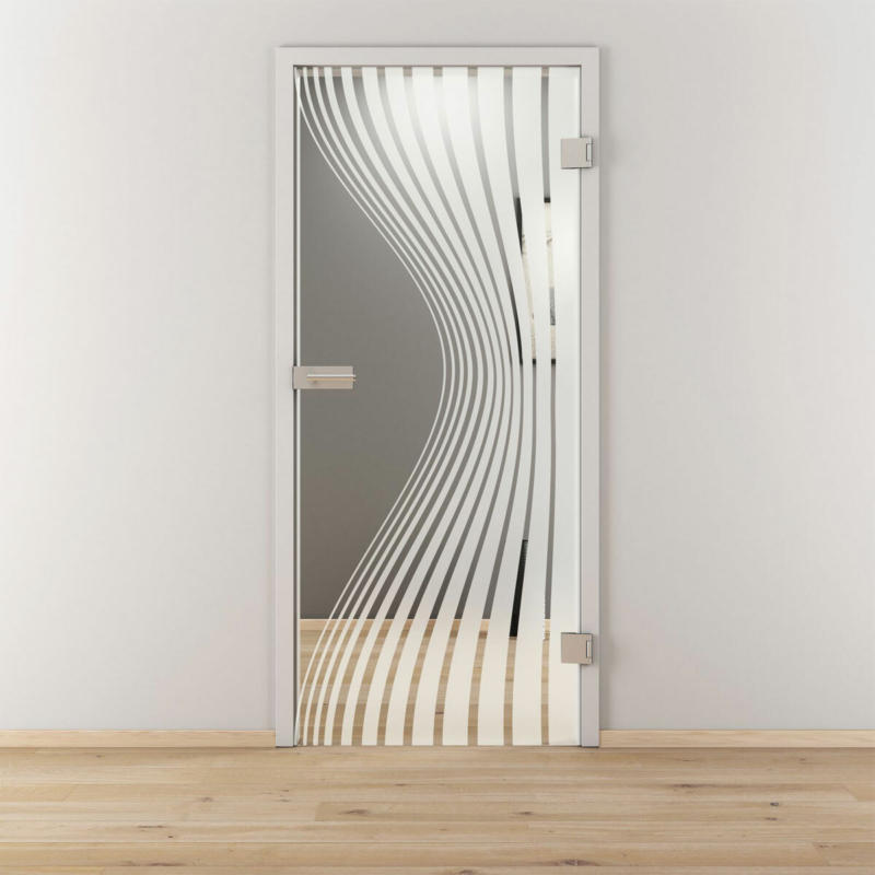 Glasdrehtür „NOVA 543“, klar, 83,4x197,2 cm, Rechts 83,4 cm | rechts