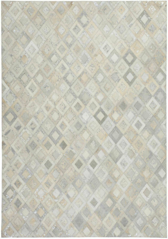 Lederteppich „Spark 110“, grau/silber 120x170 cm