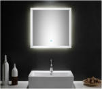 HELLWEG Baumarkt Badmöbel-Set „Carpo 60 S“, mit LED Spiegel, 59x48x35,5 cm, anthrazit schwarz
